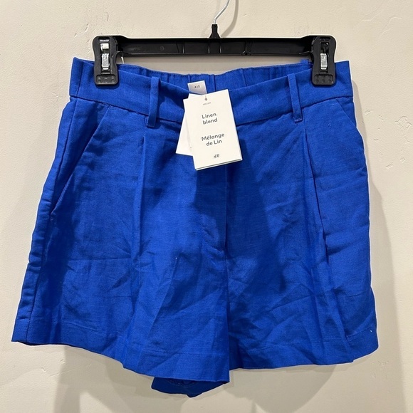 H&M Linen-Blend Bermuda Shorts SZ 6 NWT - Picture 6 of 6